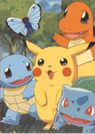 Pikachu, Squirtle, Charmander and friends