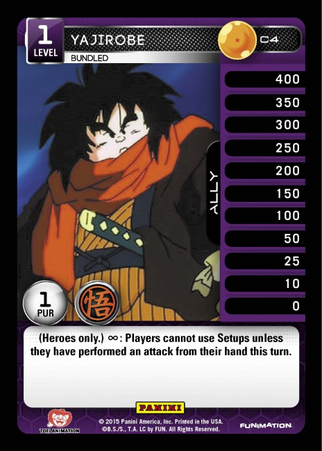 Dragon Ball Z Panini Movie 2015 card list