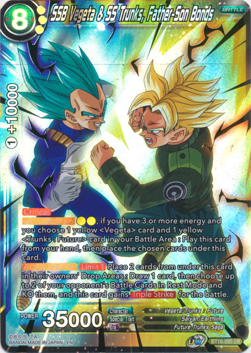 SSB Vegeta, Future on the Line - Realm of the Gods - Dragon Ball Super CCG